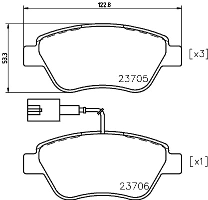 NF PARTS Bremžu uzliku kompl., Disku bremzes NF0018821